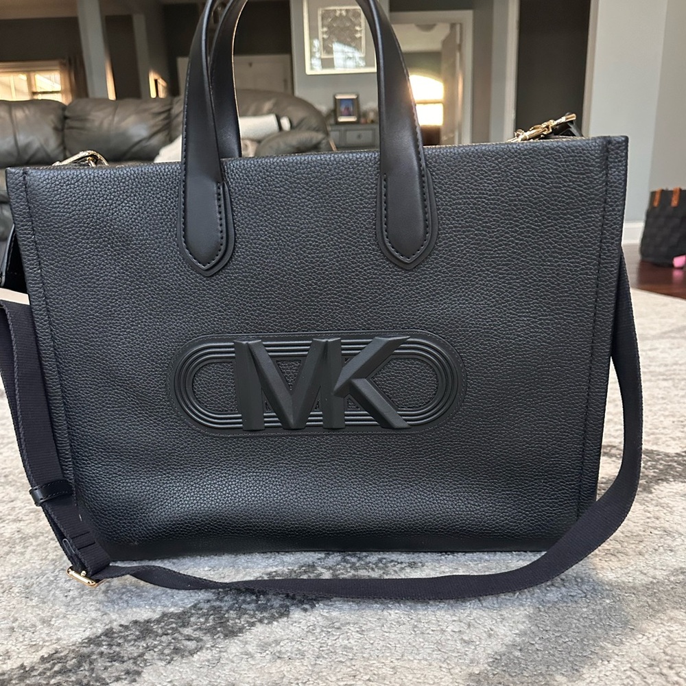 Michael Kors black genuine leather bag